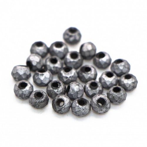 Бусины рондели 2*2мм (серебро матовый)